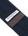 Classic Navy Solid Silk Knit Tie