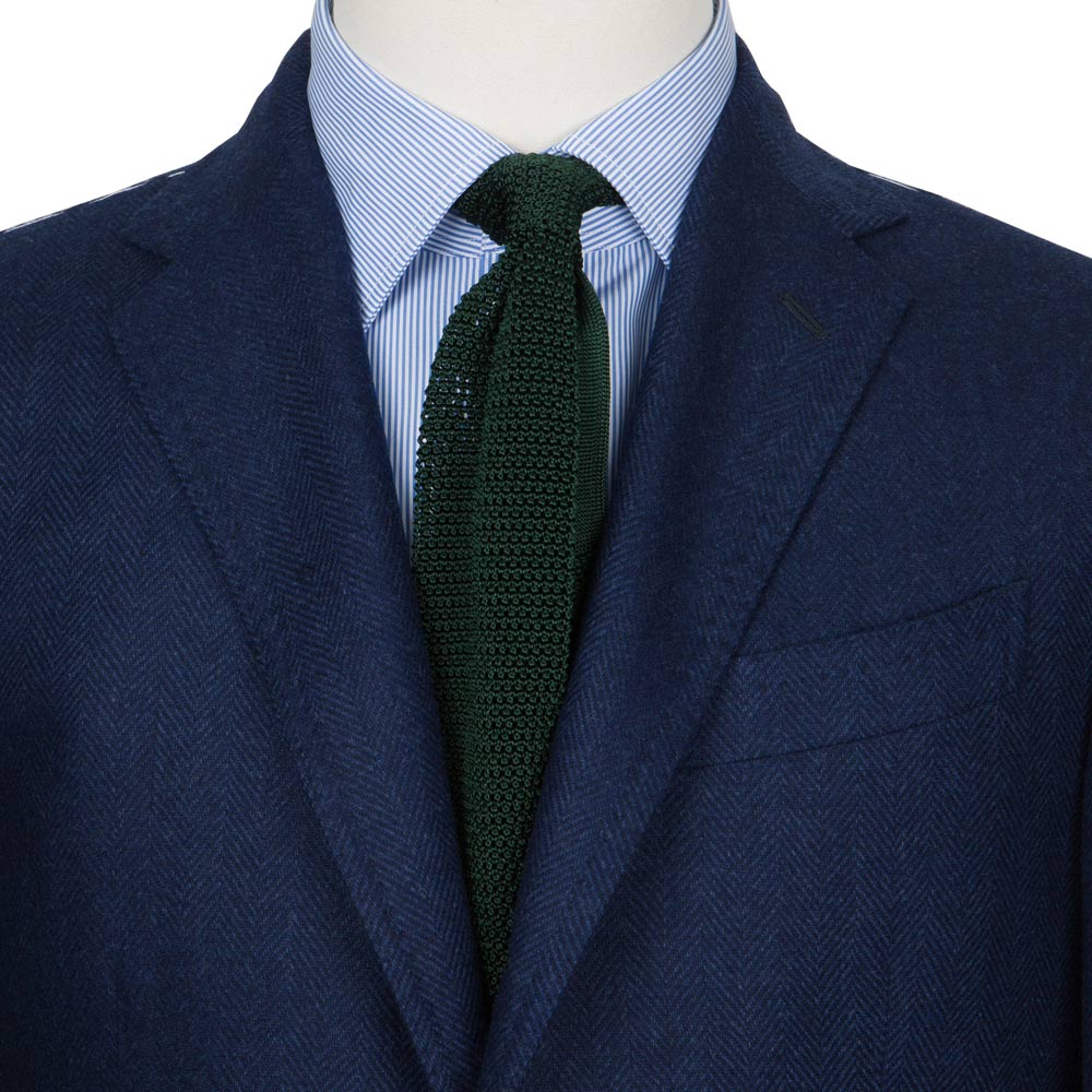 Forest Green Solid Silk Knit Tie