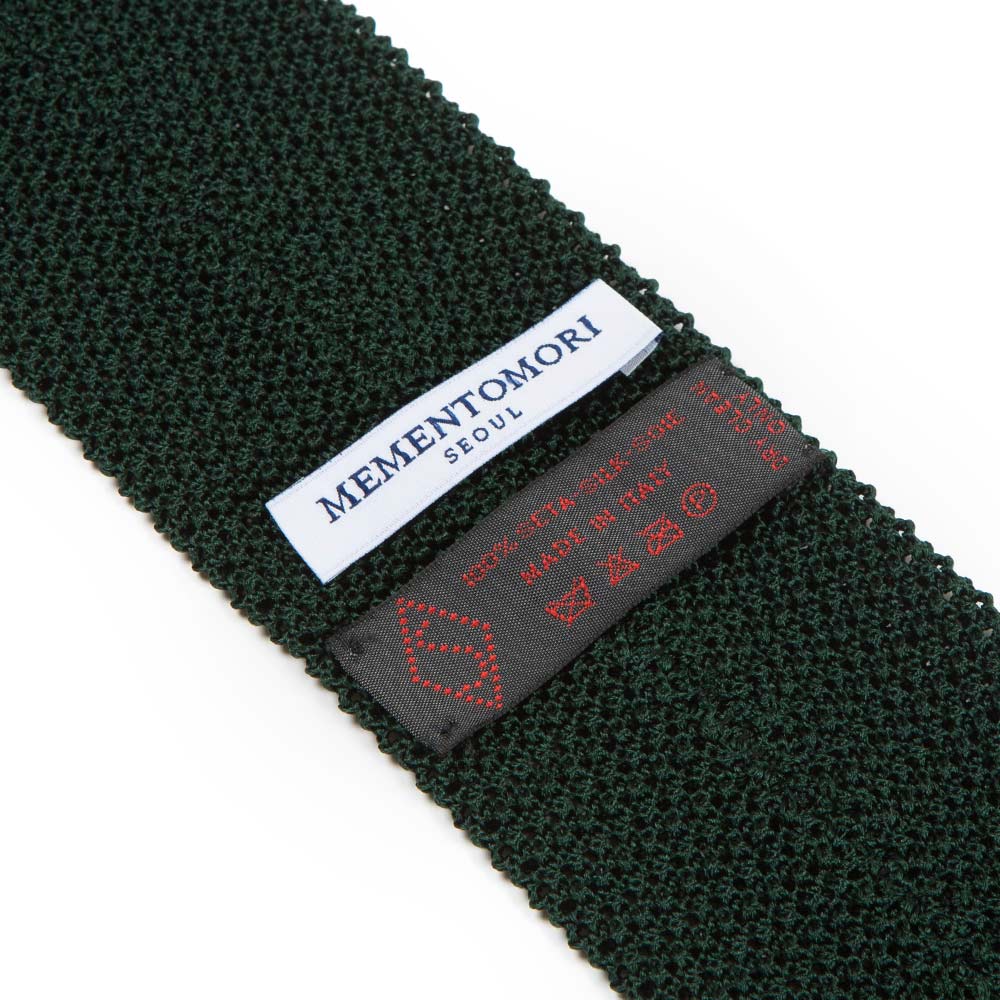 Forest Green Solid Silk Knit Tie