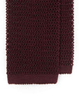 Deep Burgundy Solid Silk Knit Tie