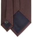 Herringbone Solid Brown Silk Tie