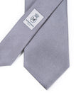 Hand Printed Gray Solid Silk Tie