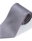 Hand Printed Gray Solid Silk Tie