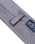 Hand Printed Gray Solid Silk Tie