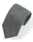 V.B.C Canonico Flannel Light Gray Solid Wool Tie