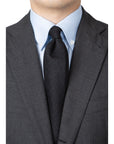 V.B.C Canonico Flannel Charcoal Gray Solid Wool Tie