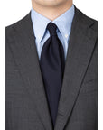 V.B.C Canonico Flannel Dark Navy Solid Wool Tie