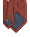 Herringbone Solid Orange Silk Tie