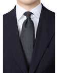 V.B.C Canonico Flannel Middle Gray Solid Wool Tie
