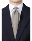 V.B.C Canonico Flannel Beige Solid Wool Tie