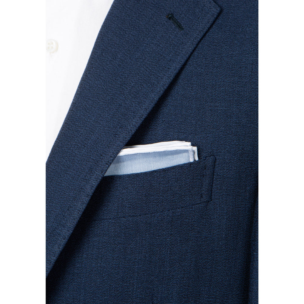 Pompeii Blue Gray Cotton Pocket Square