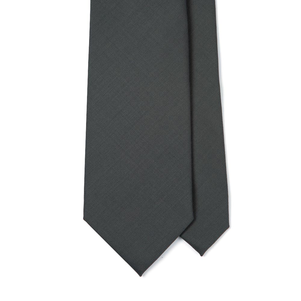 Delfino Four Seasons Charcoal Gray Wool Solid Tie