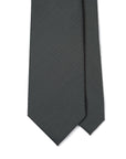 Delfino Four Seasons Charcoal Gray Wool Solid Tie