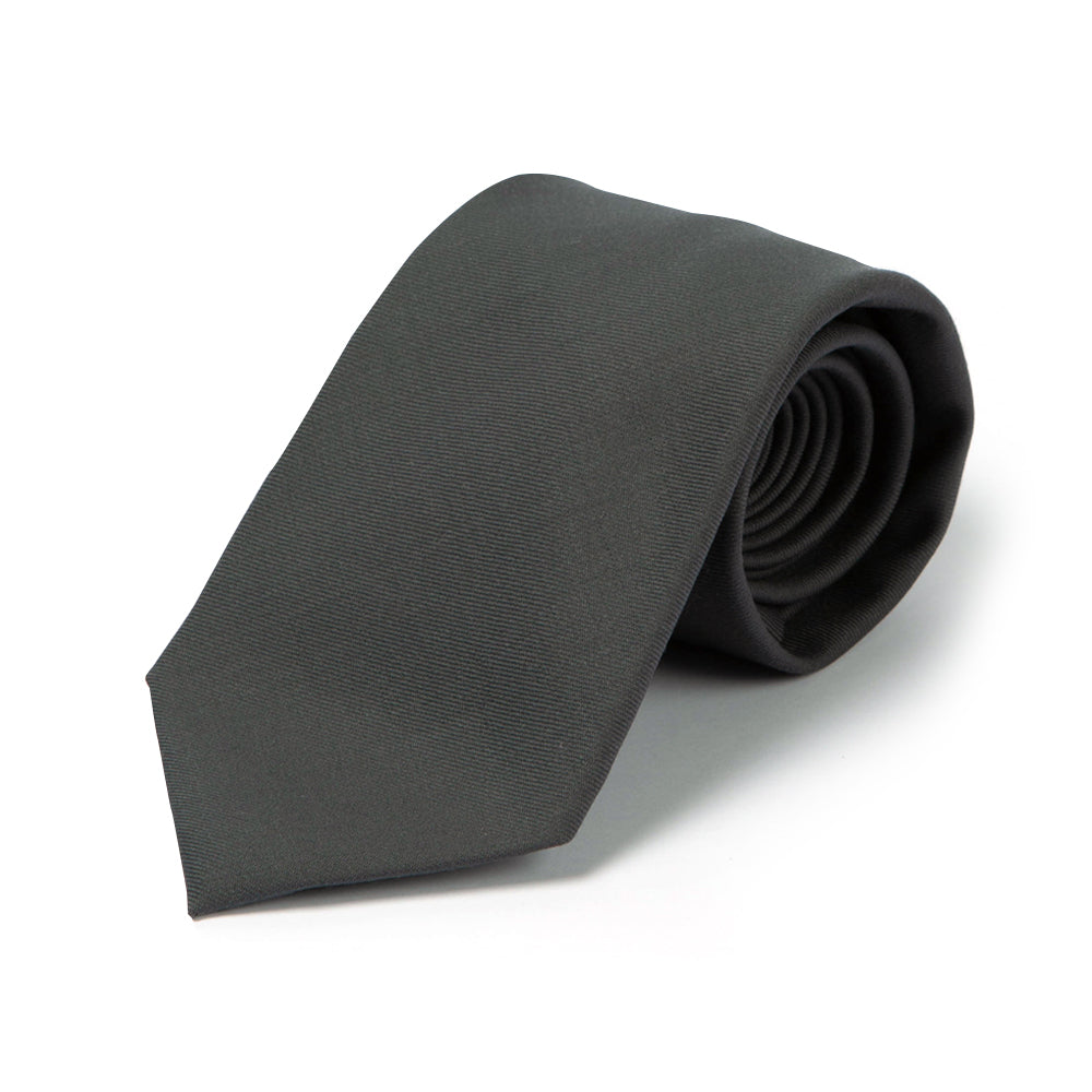 Delfino Four Seasons Charcoal Gray Wool Solid Tie