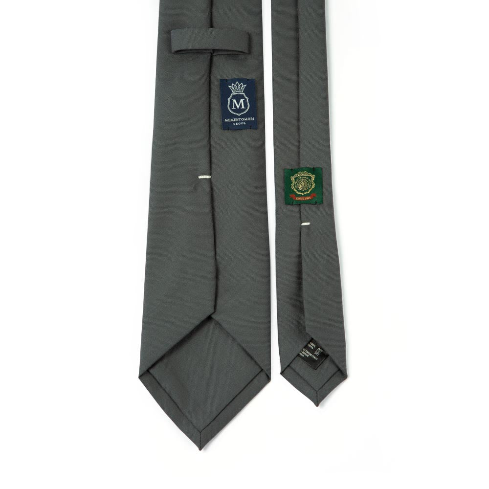 Delfino Four Seasons Charcoal Gray Wool Solid Tie