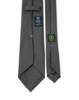 Delfino Four Seasons Charcoal Gray Wool Solid Tie