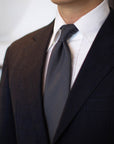 Delfino Four Seasons Charcoal Gray Wool Solid Tie