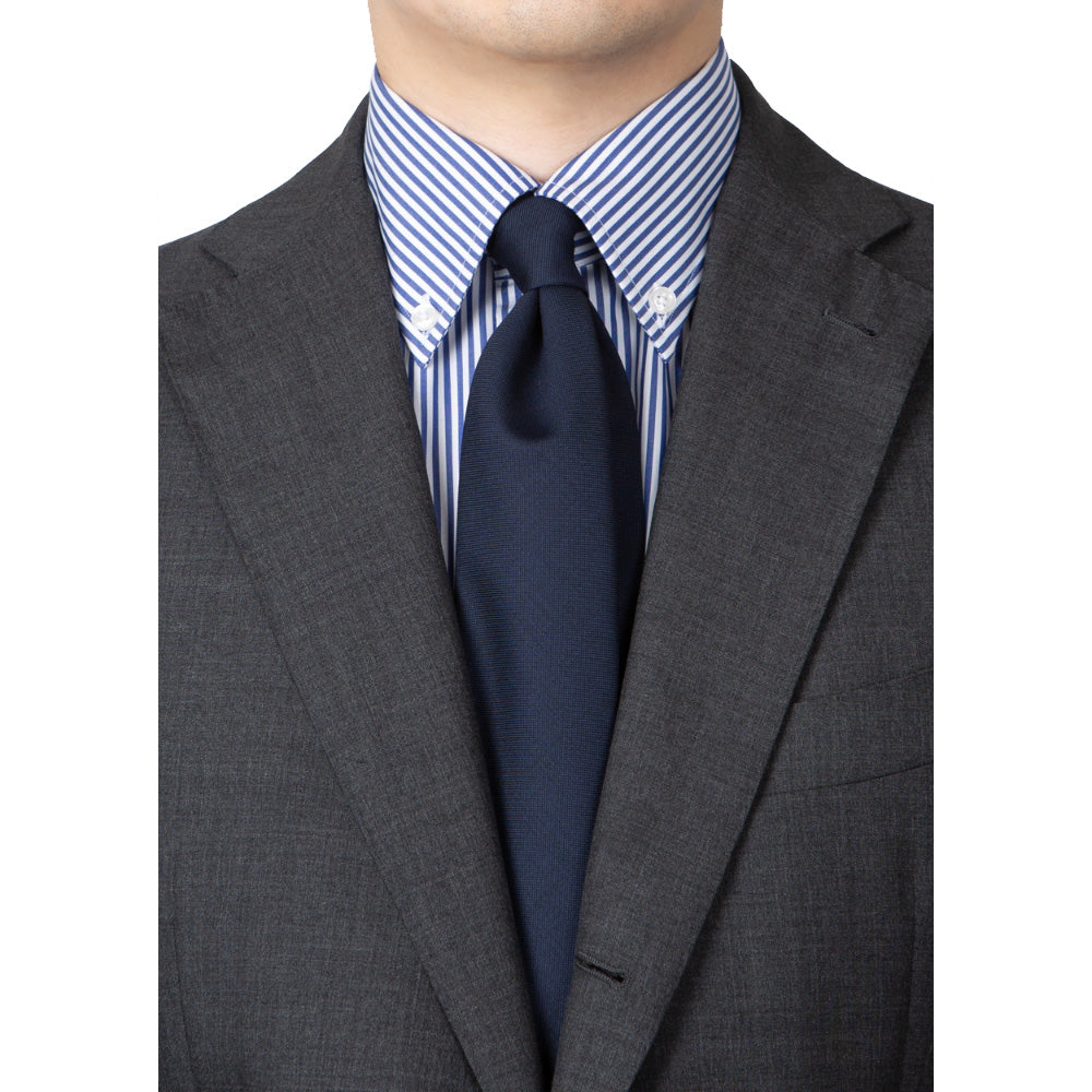 V.B.C Canonico 2ply Navy Solid Wool Tie