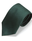 King Twill Solid Green Silk Tie