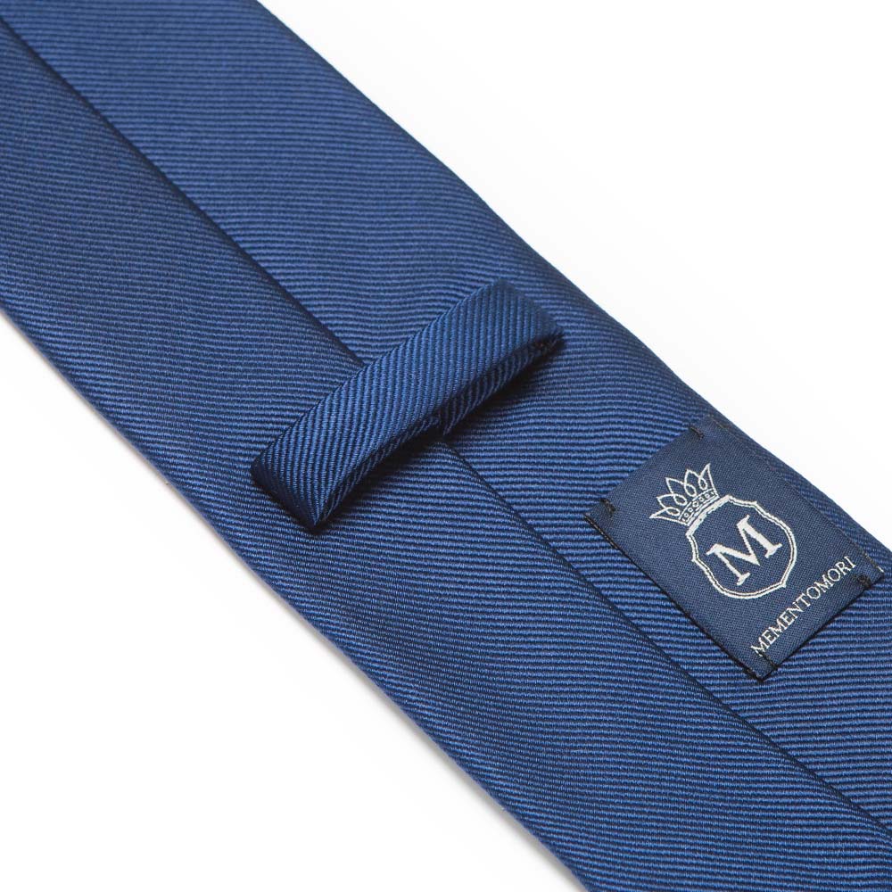 King Twill Solid Navy Silk Tie