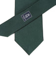 King Twill Solid Green Silk Tie