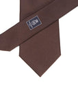 King Twill Solid Brown Silk Tie