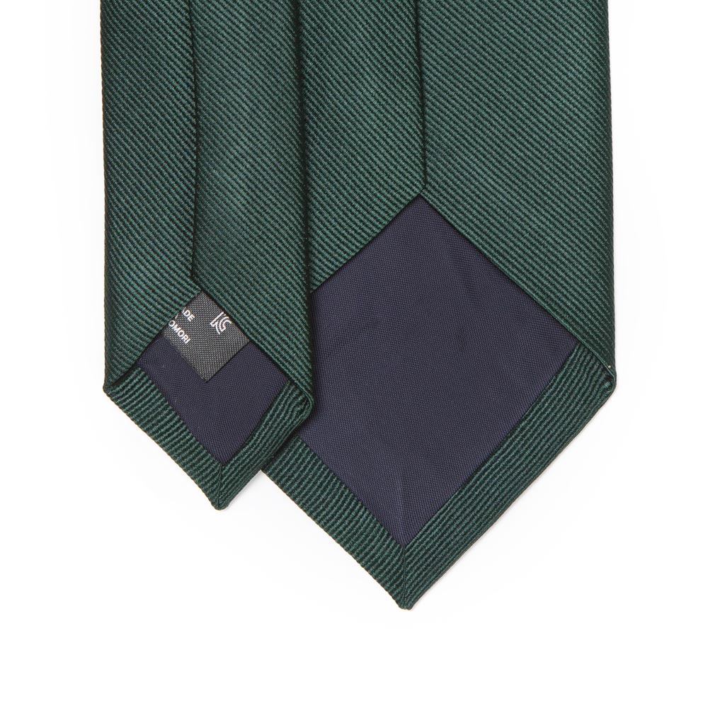 King Twill Solid Green Silk Tie