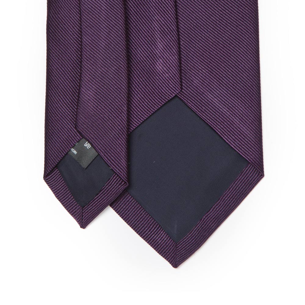 King Twill Solid Bordeaux Silk Tie