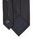 King Twill Solid Black Silk Tie