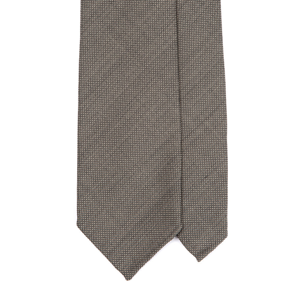 Mori Solid Gray Wool Sfoderato Tie