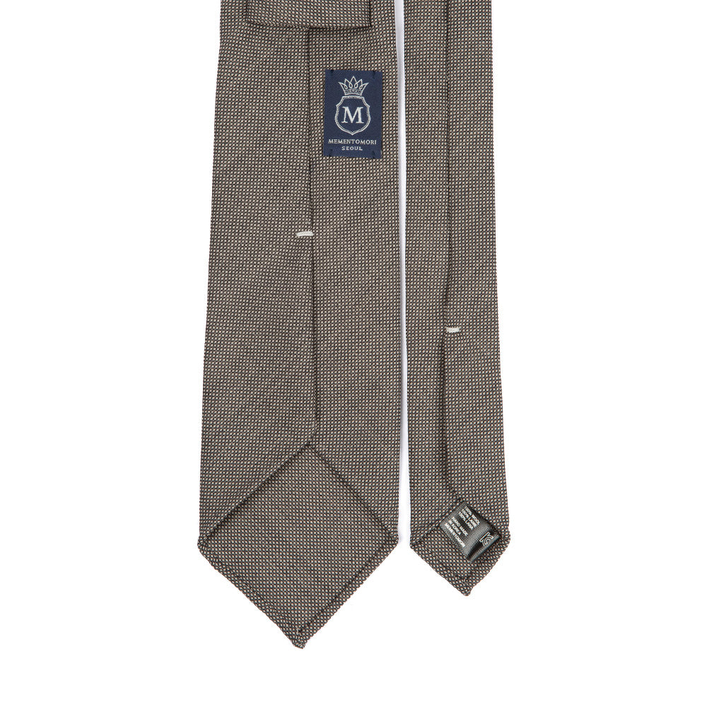 Mori Solid Gray Wool Sfoderato Tie