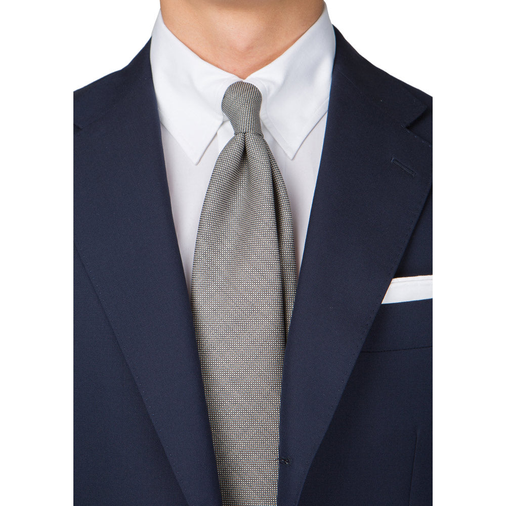 Mori Solid Gray Wool Sfoderato Tie