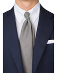 Mori Solid Gray Wool Sfoderato Tie