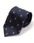 Garden Tulip Navy Silk Tie