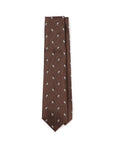Garden Tulip Brown Silk Tie