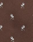 Garden Tulip Brown Silk Tie