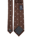 Garden Tulip Brown Silk Tie