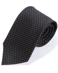 Pin Dot Black Silk Tie