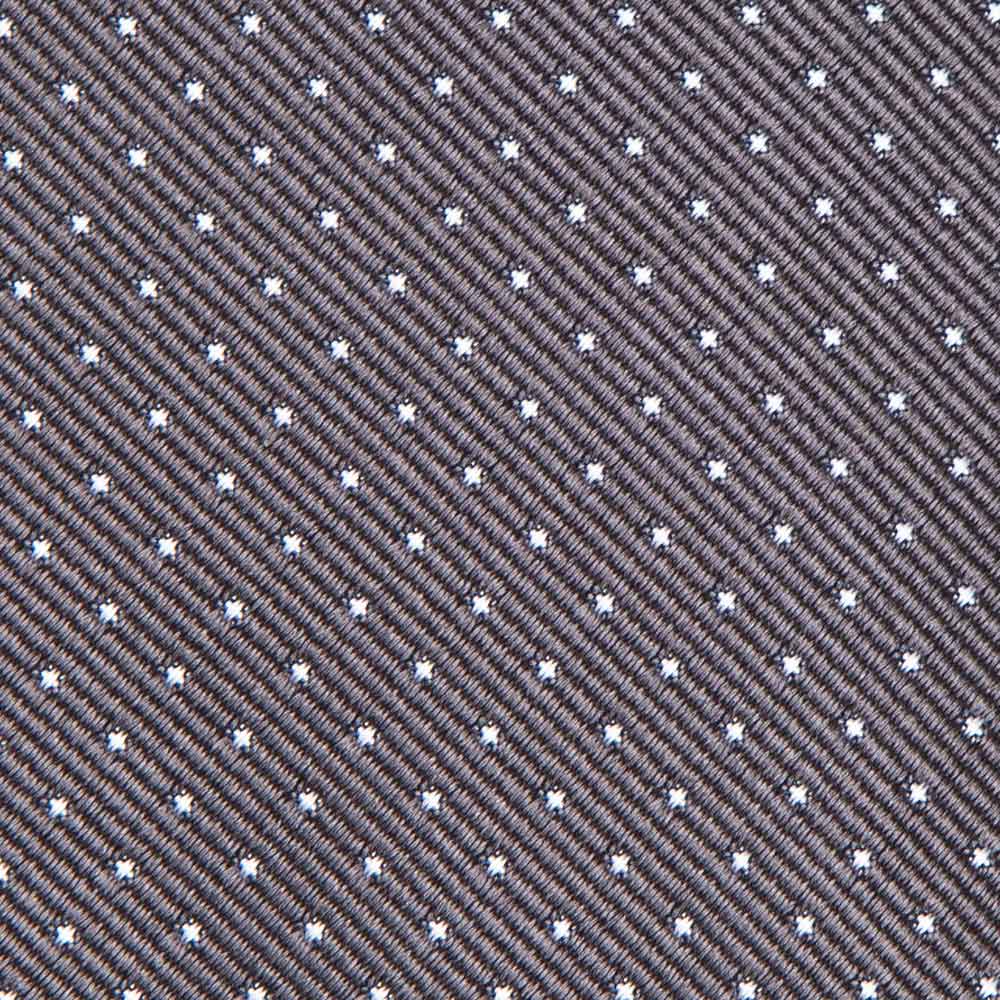 Pin Dot Charcoal Gray Silk Tie