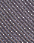 Pin Dot Charcoal Gray Silk Tie