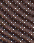 Pin Dot Brown Silk Tie
