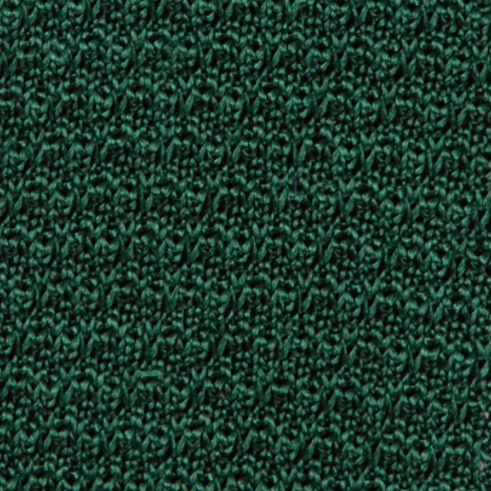 Square End Forest Green Silk Knitted Tie